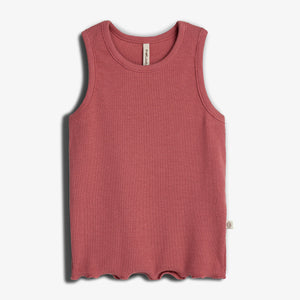 Modal rib top zonder mouwen - Blush | 100324 Fiona