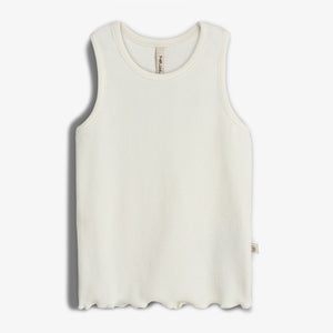 Modal rib top zonder mouwen - Tween - Off White | 100452 Fiona