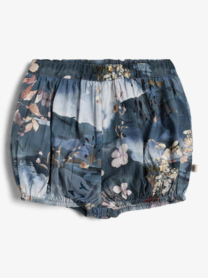 Popeline Bloomers met Landschapsopdruk - Little - Blue/Rose