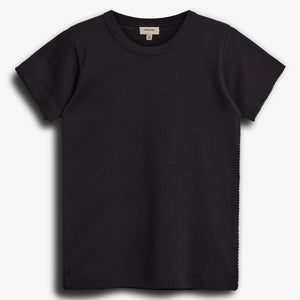 Getailleerd T-shirt met picotsteek - Tween - Black | 100379 Tina
