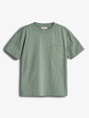 Slub jersey T-shirt met borstzak - Tween - Green | 100408 Emil