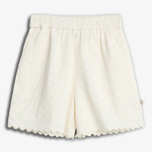 Shorts met vlinderborduursel - Off White | 100310 Karla