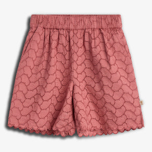 Shorts met vlinderborduursel - Blush | 100311 Karla