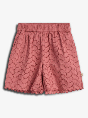 Shorts met vlinderborduursel - Blush | 100311 Karla