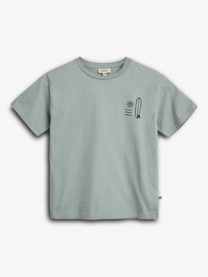 T-shirt met perzikzachte afwerking - Tween - Light Petrol | 100461 Axel