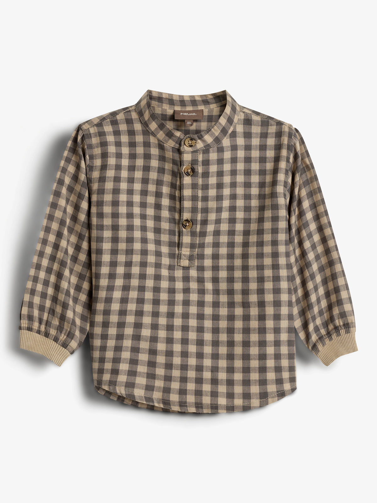 Gingham Katoenen Overhemd - Little - Grey/Beige