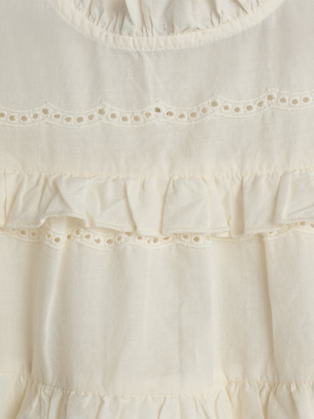 Mouwloze blouse met ruches - Tween - Off White | 100487 Frida