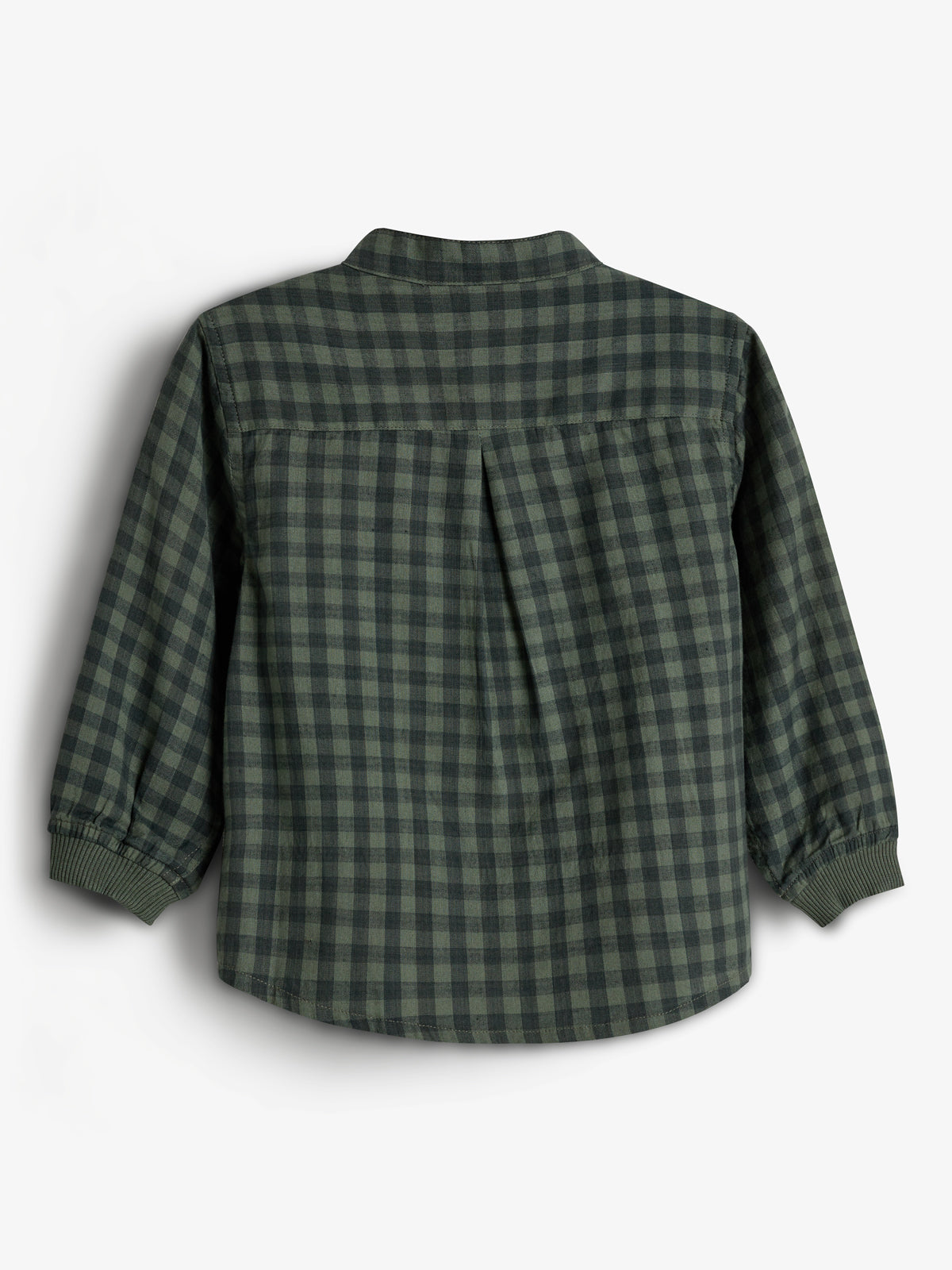 Micro Gingham Katoenen Overhemd - Little - Green