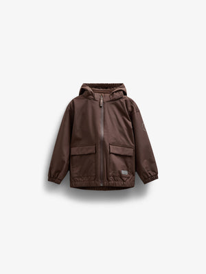 Shell-jas met opgestikte zak - Kids - Chocolate | 100499 Luke