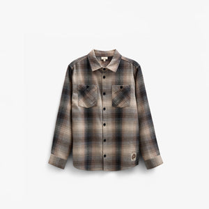 Geruit flanellen overhemd - Tween - Brown Navy Check | 100527 Henry