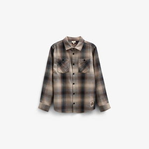 Geruit flanellen overhemd - Tween - Brown Navy Check | 100527 Henry