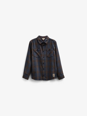 Geruit flanellen overhemd - Tween - Navy Check | 100528 Henry