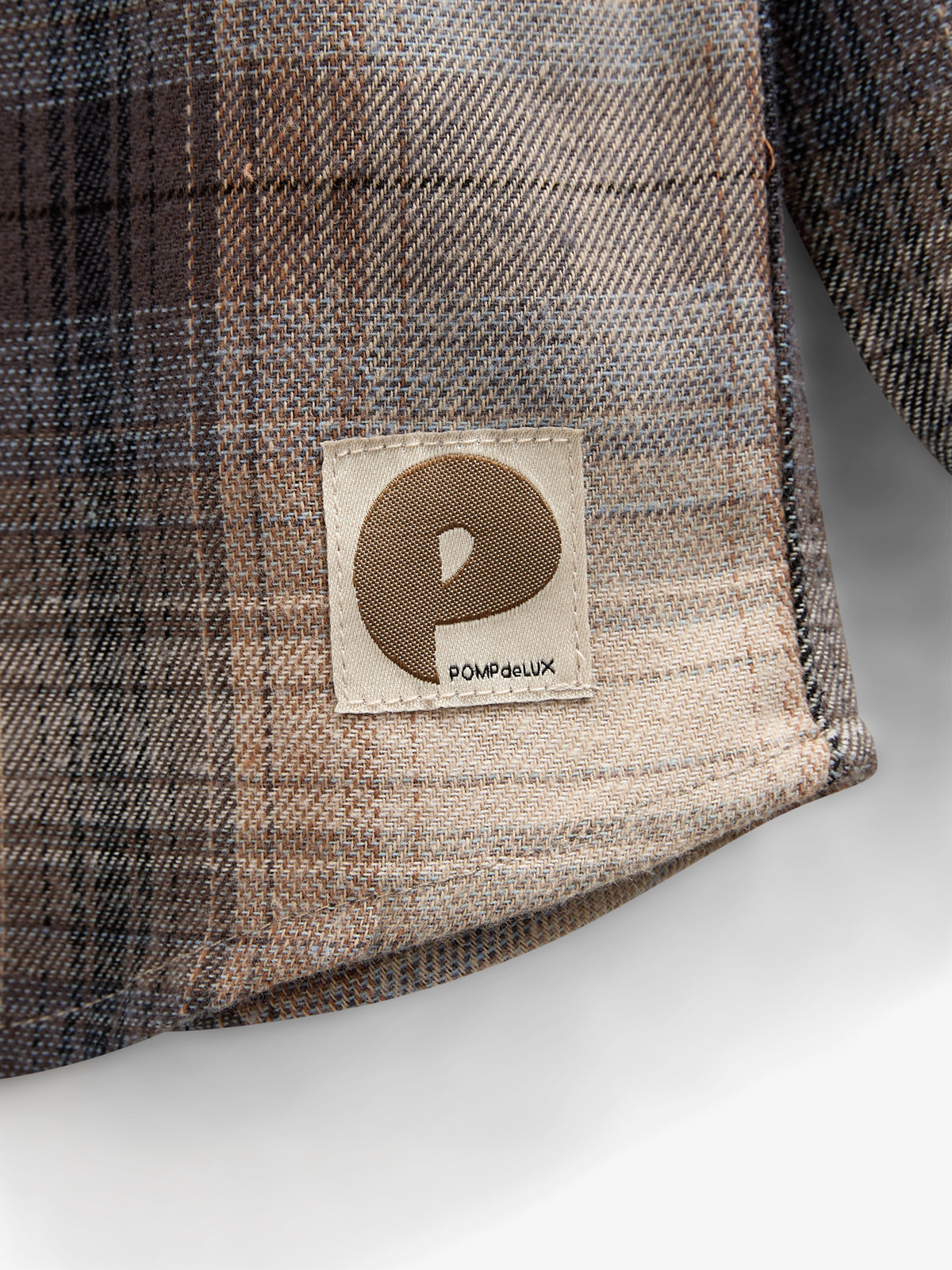 Geruit flanellen overhemd met ribboord - Kids - Brown Navy Check | 100529 Henry