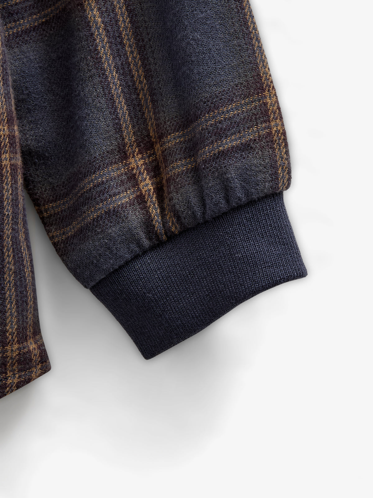 Geruit flanellen overhemd met ribboord - Kids - Navy Check | 100530 Henry