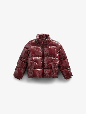 Glimmende Pufferjas - Tween - Burgundy | 100531 Violet