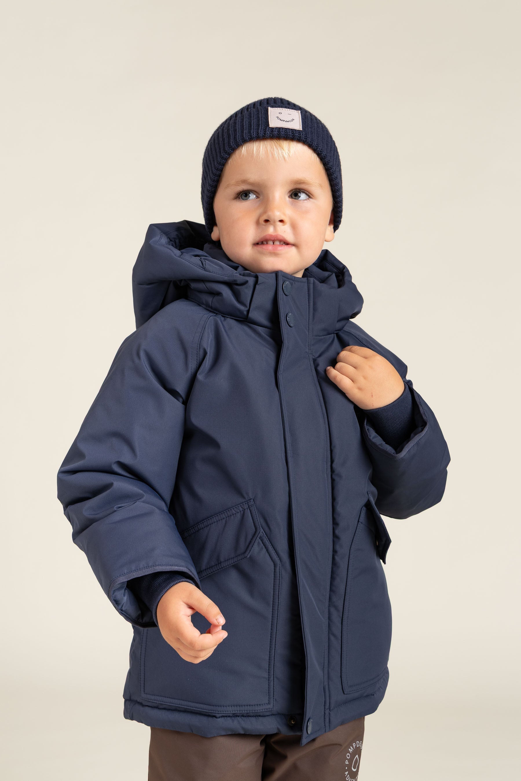 Geribde muts - Kids - Navy
