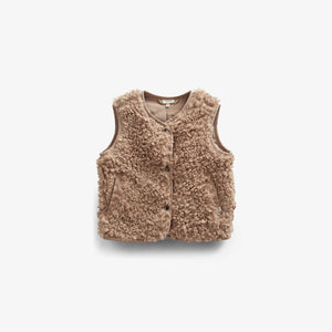 Bodywarmer van imitatiebont - Kids - Caffe Latte | 100550 Ellie