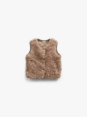 Bodywarmer van imitatiebont - Kids - Caffe Latte | 100550 Ellie