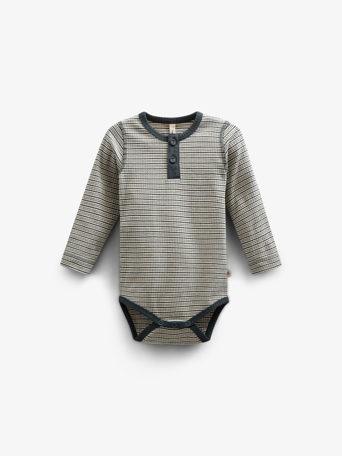 Katoenen ribbody met lange mouwen - Kids - Forest Green Stripe | 100558 Manson