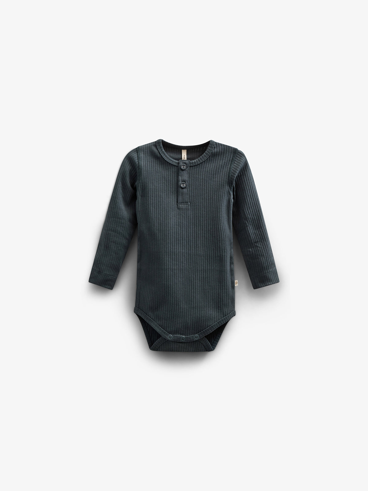 Katoenen ribbody met lange mouwen - Kids - Forest Green | 100560 Manson