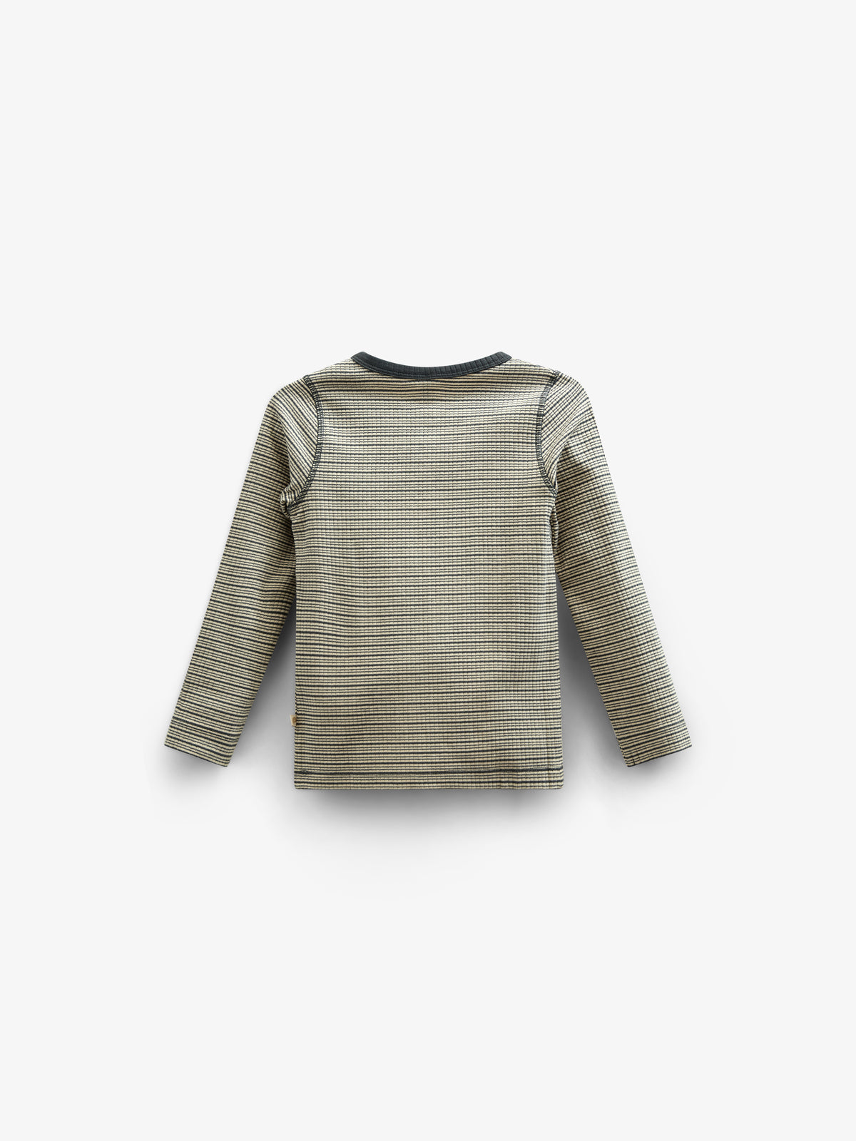 Katoenen rib T-shirt met lange mouwen - Kids - Forest Green Stripe | 100562 Manson