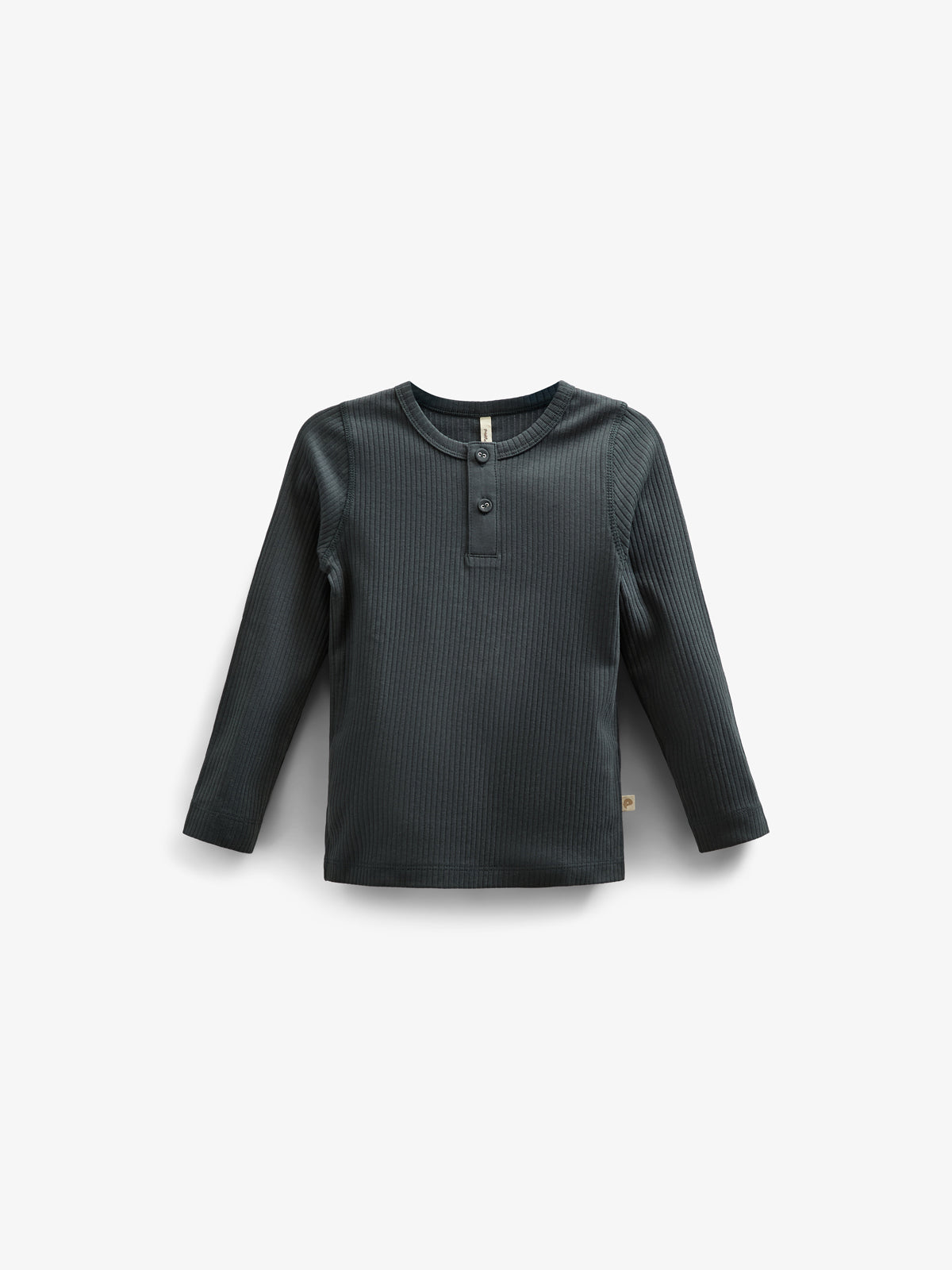 Katoenen rib T-shirt met lange mouwen - Kids - Forest Green | 100566 Manson