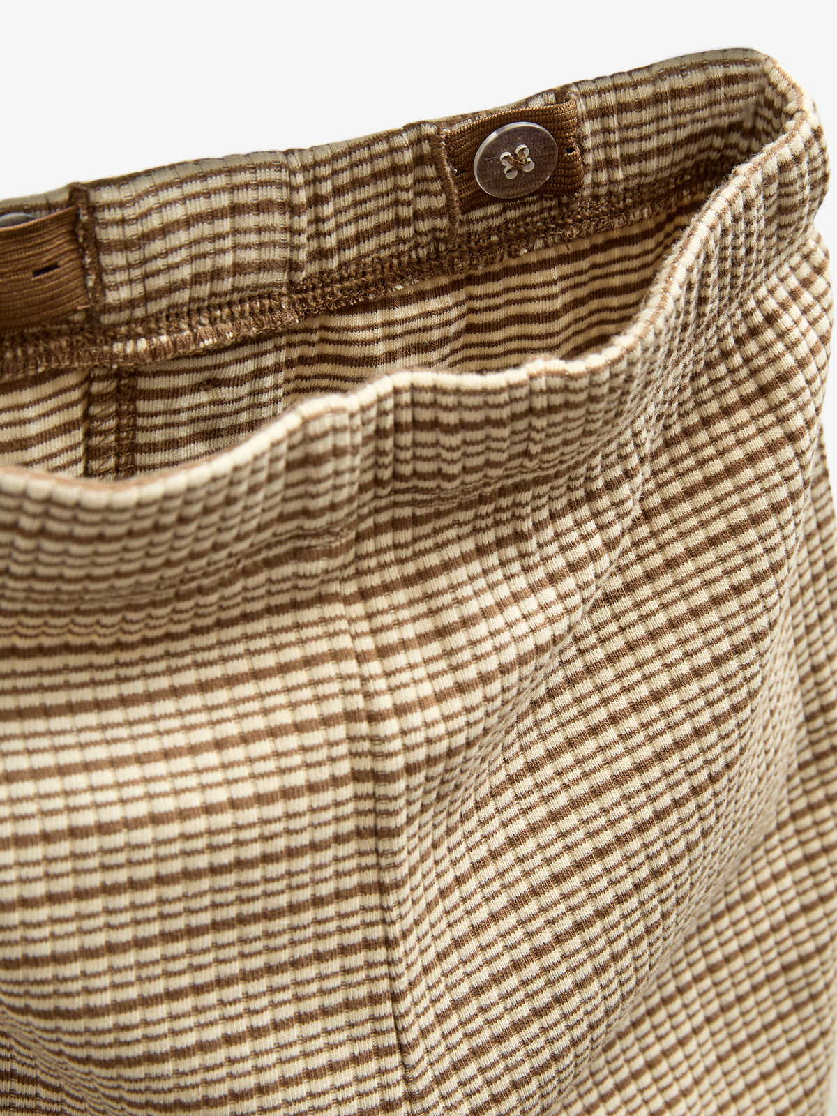 Katoenen ribbroek - Kids - Coffee Stripe | 100571 Manson