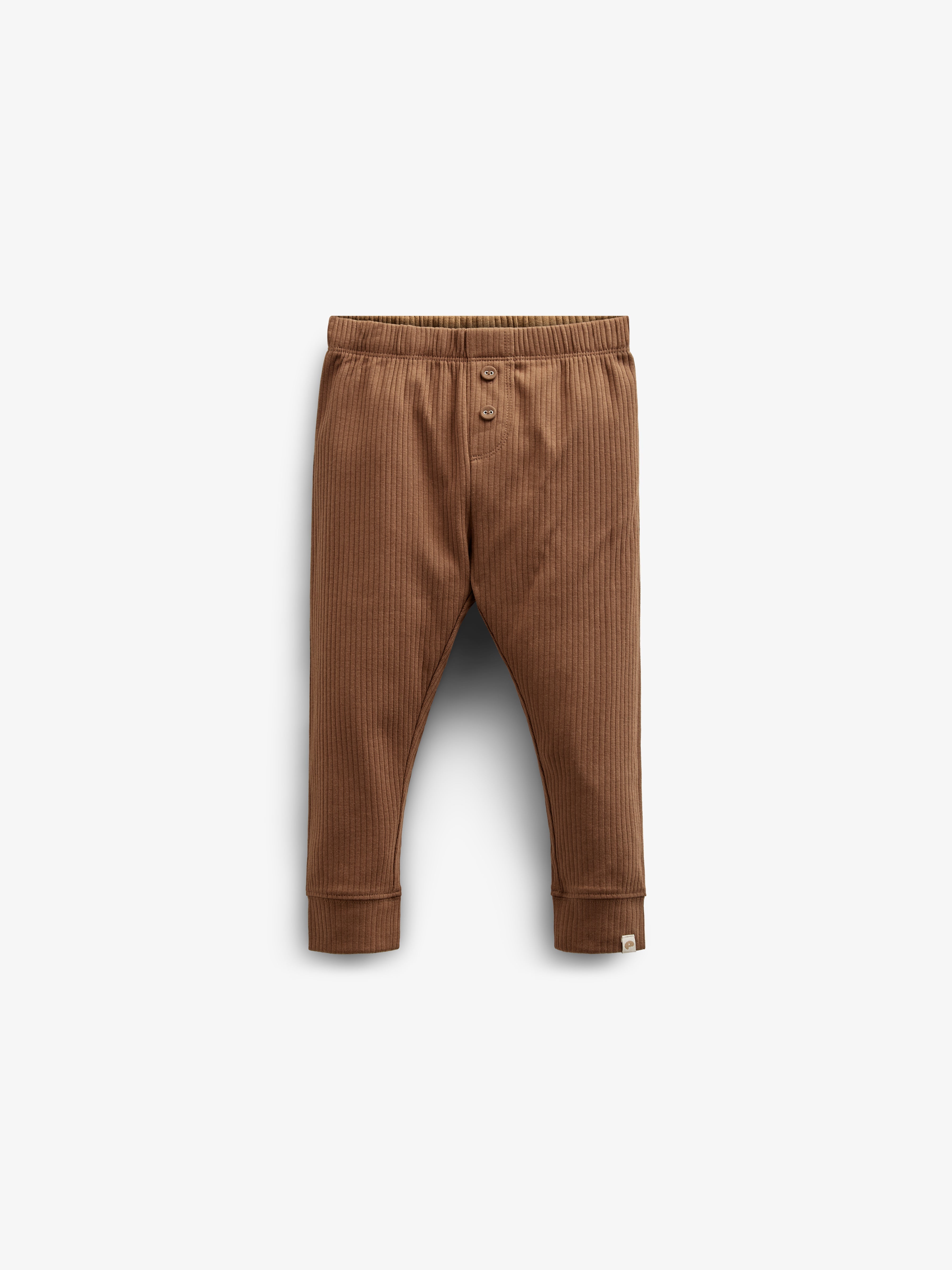 Katoenen ribbroek - Kids - Coffee | 100573 Manson