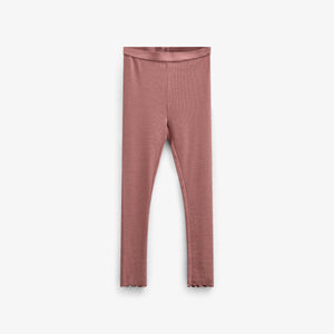 Modal Rib leggings - Kids - Old Rose | 100586 Mia