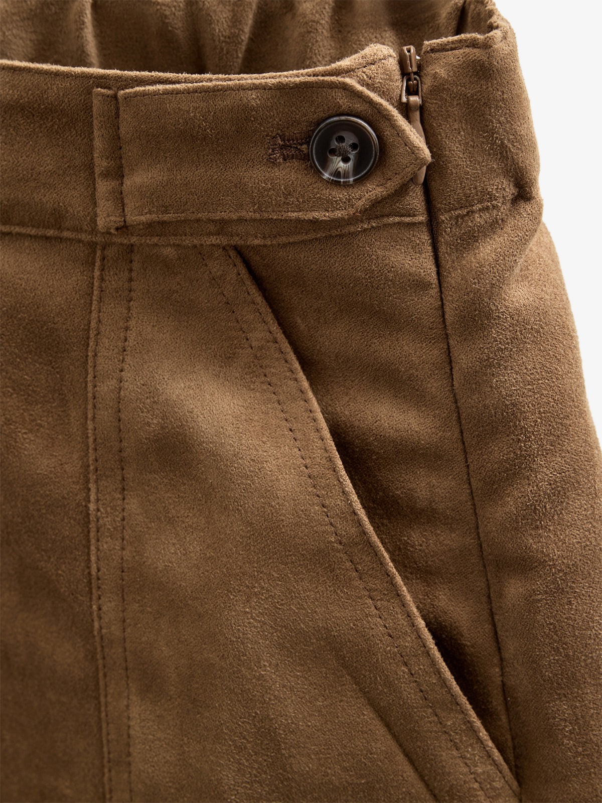 Rok van imitatie suède - Kids - Coffee | 100592 Selene