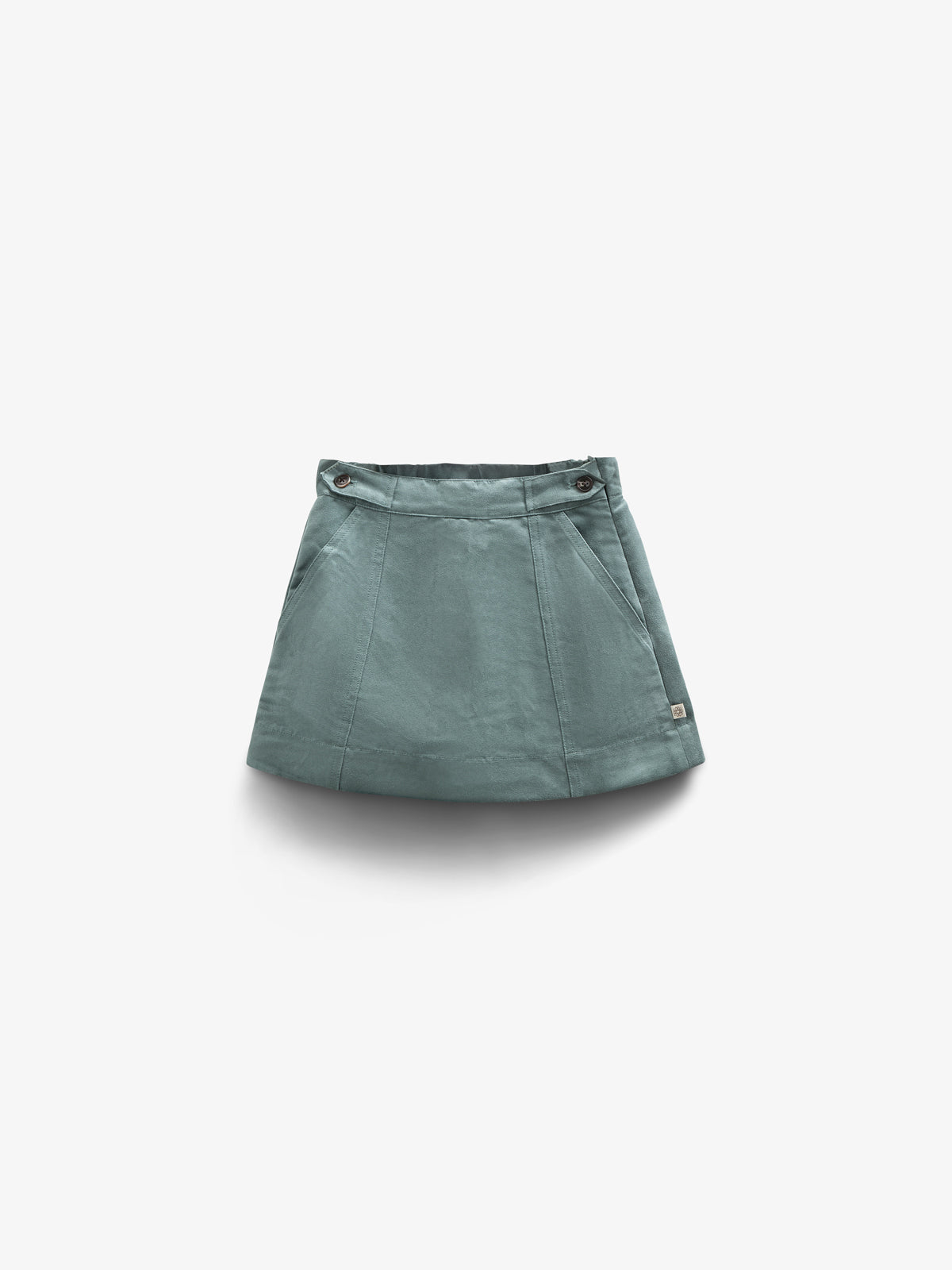 Rok van imitatie suède - Kids - Dusty Dark Green | 100594 Selene