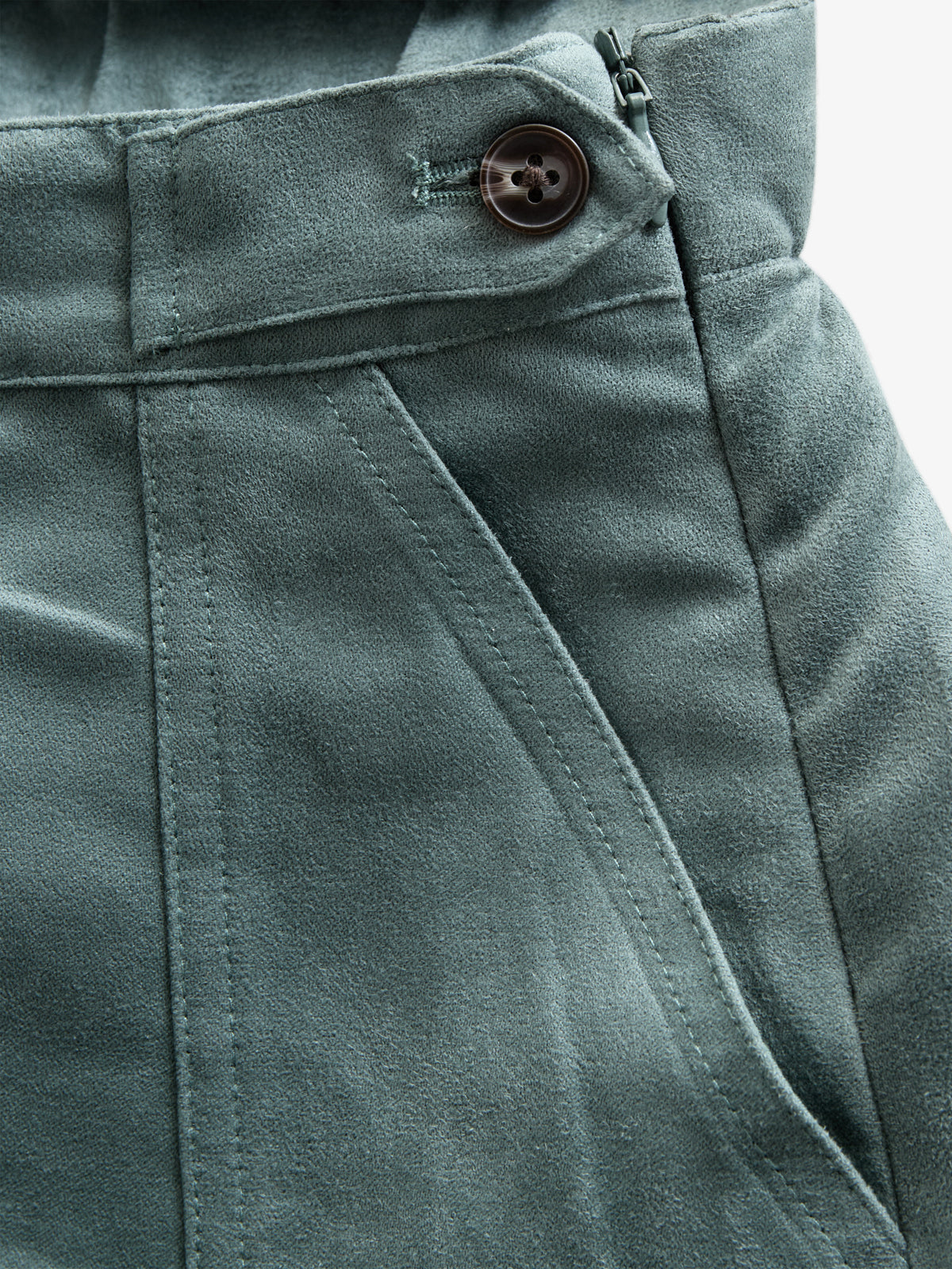 Rok van imitatie suède - Kids - Dusty Dark Green | 100594 Selene