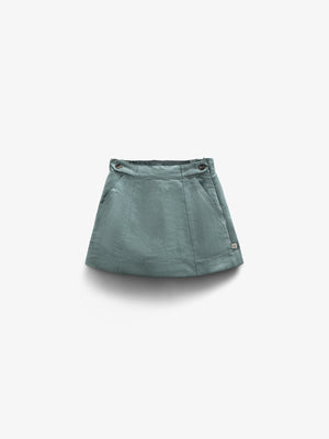 Rok van imitatie suède - Tween - Dark Green | 100595 Selene