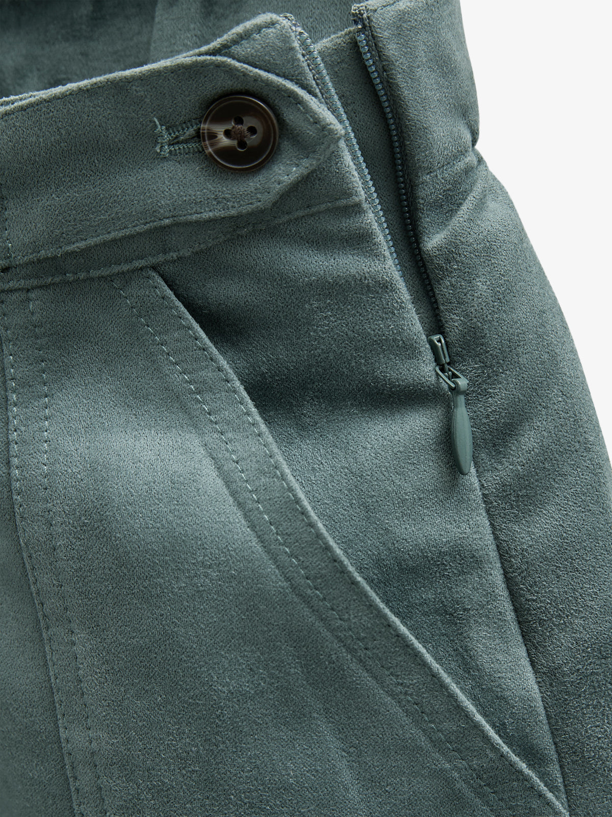 Rok van imitatie suède - Tween - Dark Green | 100595 Selene