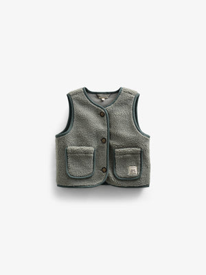 Stapelvest met knopen - Kids - Dusty Green | 100630 Mayfield