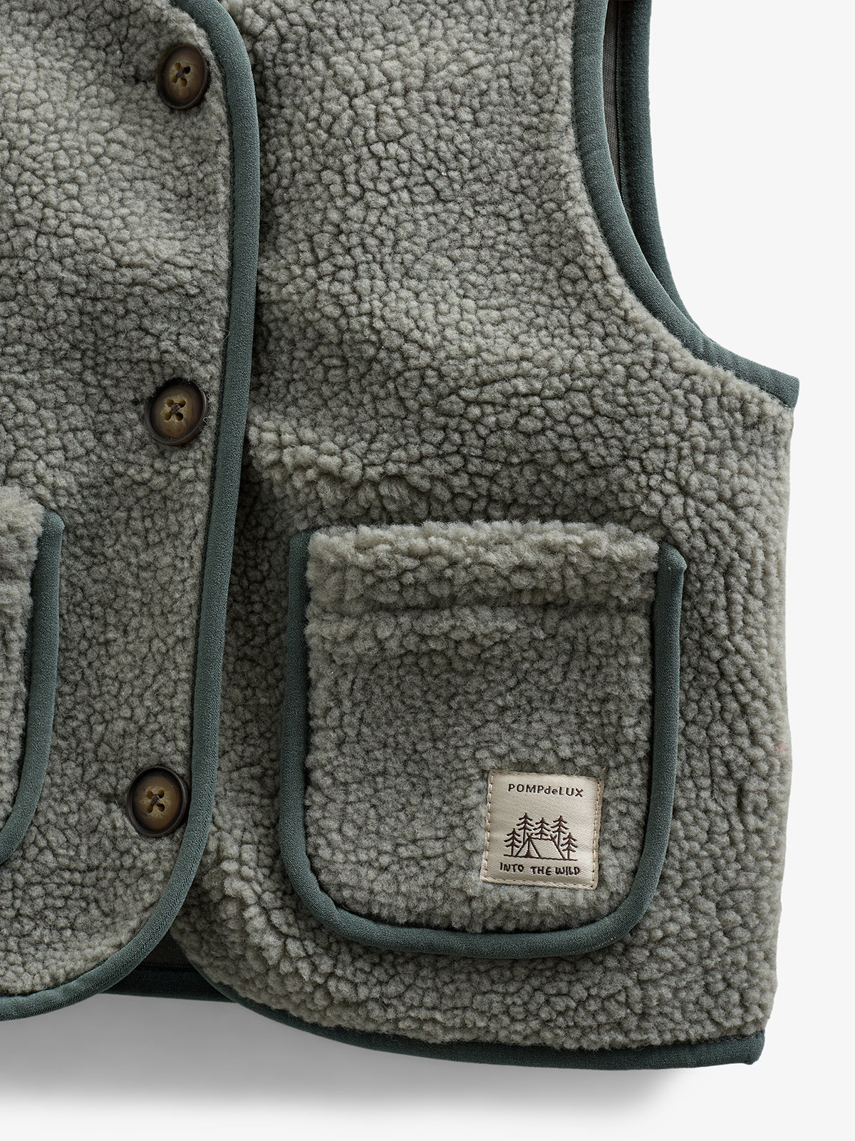 Stapelvest met knopen - Kids - Dusty Green | 100630 Mayfield