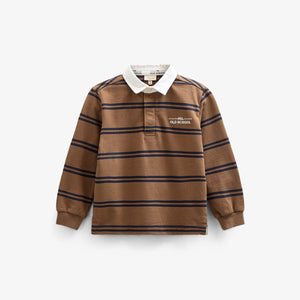 Polo Sweatshirt - Kids - Coffee / Navy | 100644 Grant