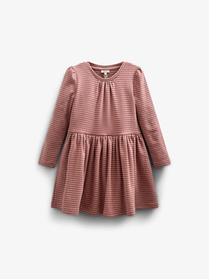 Gestreepte jersey jurk - Kids - Rose Stripe | 100650 Elise