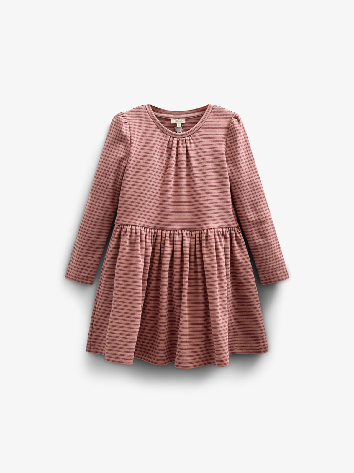 Gestreepte jersey jurk - Kids - Rose Stripe | 100650 Elise