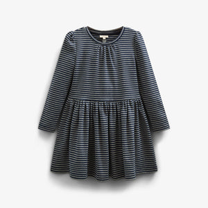 Gestreepte jersey jurk - Tween - Navy Stripe | 100653 Elise