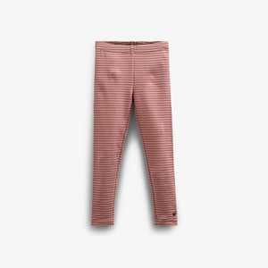 Gestreepte jersey legging - Kids - Rose Stripe | 100654 Elise