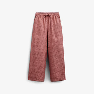 Bedrukte broek van crêpe viscose - Tween - Rose | 100659 Ana