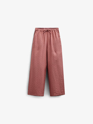Bedrukte broek van crêpe viscose - Tween - Rose | 100659 Ana