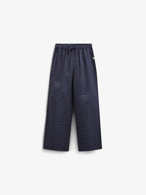 Bedrukte broek van crêpe viscose - Tween - Navy | 100660 Ana