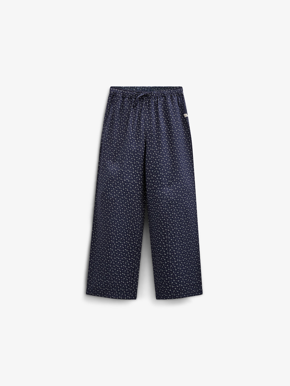 Bedrukte broek van crêpe viscose - Tween - Navy | 100660 Ana