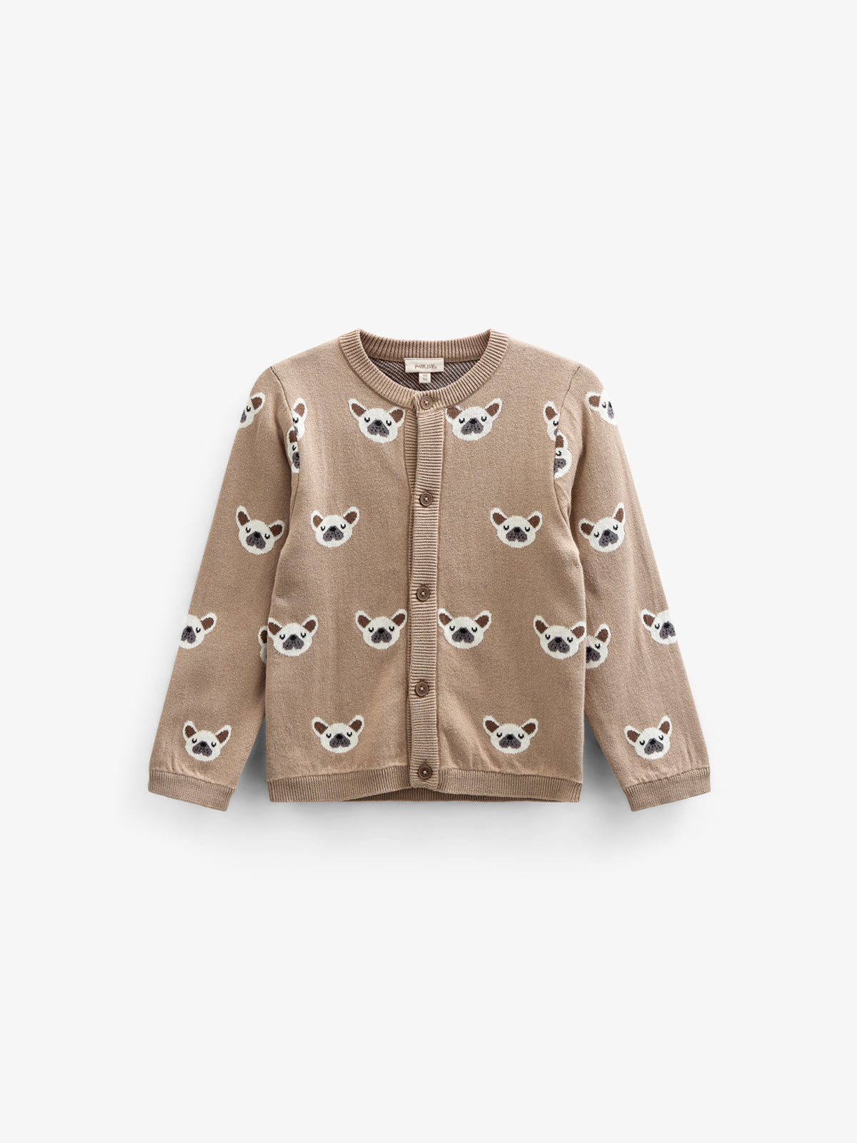 Katoenen jaquard gebreid vest - Kids - Light Brown | 100668 Nico