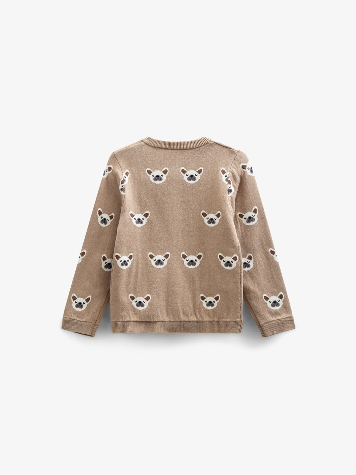 Katoenen jaquard gebreid vest - Kids - Light Brown | 100668 Nico