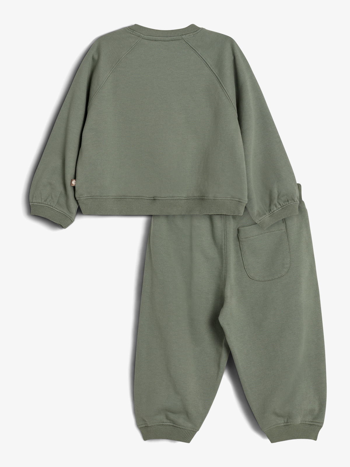 Sweatset met pofapplicatie - Little - Green