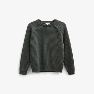 Katoenen gebreide trui - Tween - Forest Green | 100690 Jett