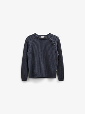 Katoenen gebreide trui - Kids - Navy | 100693 Jett